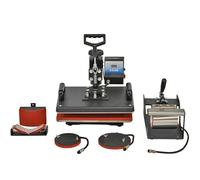 PixMax 5 in 1 Combo Swing Press T-Shirt Mug Cap Plate Sublimation Pressing, Multi Use Heat Transfer