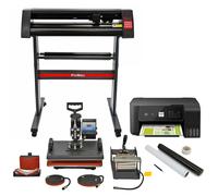 PixMax 5 in 1 Heat Press, Vinyl Cutter, Printer, Weeding Pack - Black