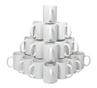 PixMax Blank Polymer Coated 11oz Sublimation Mugs & Gift Boxes, 72 Pack, AAA Grade White