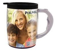 PixMug 15 oz Photo Mug with Spill Proof Top DIY Insert Your Own Photos or Create and Print Inserts Online 1 Pack