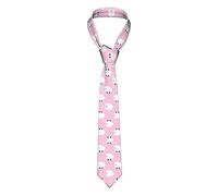 PIXOLE Men's Ties, Stylish Print Ties, for Birthday Wedding Neckties Costume Accessories-Pink Sheep