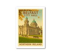 PIXPRINT Belfast City Hall Travel Poster - 5341-a4p