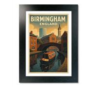 PIXPRINT Birmingham, England Travel Poster. Wall Art Print - 3910-a3b