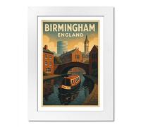 PIXPRINT Birmingham, England Travel Poster. Wall Art Print - 3910-a3w