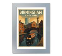 PIXPRINT Birmingham, England Travel Poster. Wall Art Print - 3910-a4g