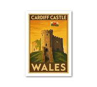 PIXPRINT Cardiff Castle Travel Poster - 5107-a3p