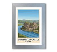 PIXPRINT Dumbarton Castle, Scotland - Travel Poster Celebrating the Rock on the Clyde Giclée Art Print 338-3