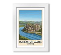 PIXPRINT Dumbarton Castle, Scotland - Travel Poster Celebrating the Rock on the Clyde Giclée Art Print 338-3