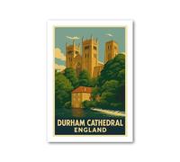 PIXPRINT Durham Cathedral, England Travel Poster. Wall Art Print - 3595-a3p