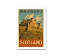 PIXPRINT Edinburgh Castle Travel Poster - 4657-a4p