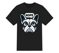 PIXPRINT French Bulldog - Nope Funny T-Shirt. (Black, XL)