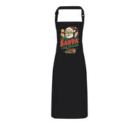 PIXPRINT Funny Santa Kitchen Apron for Adults - Christmas Baking and BBQ Accessory with Retro Illustration and Humorous Slogan