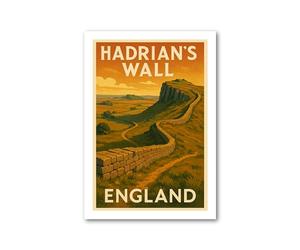 PIXPRINT Hadrian's Wall, England Travel Poster. Wall Art Print - 3860-a3p