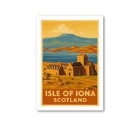PIXPRINT Isle of Iona Travel Poster - 4679-a5p