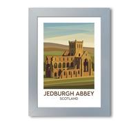 PIXPRINT Jedburgh Abbey, Scotland - Romantic Borders Abbey Travel Poster, Vintage-Style Wall Art Giclée Art Print 142-1