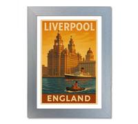PIXPRINT Liverpool, England Travel Poster. Wall Art Print - 3955-a3bs