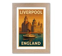 PIXPRINT Liverpool, England Travel Poster. Wall Art Print - 3957-a3fo