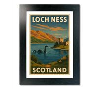 PIXPRINT Loch Ness, Scotland Travel Poster. Wall Art Print - 4035-a3b