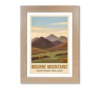 PIXPRINT Mourne Mountains, Northern Ireland - Romantic Peaks & Coastal Trails Travel Poster Gi Art Print 84-1