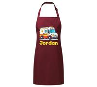 PIXPRINT Personalised Any Name Ambulance Waterproof Kids Apron. Craft, Bake, Cook. Boy, Girl, Unisex. Gift