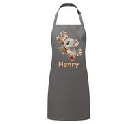 PIXPRINT Personalised Any Name Koala Waterproof Kids Apron. Craft, Bake, Cook. Boy, Girl, Unisex. Gift