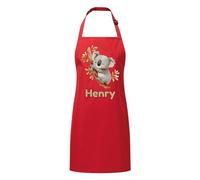 PIXPRINT Personalised Any Name Koala Waterproof Kids Apron. Craft, Bake, Cook. Boy, Girl, Unisex. Gift