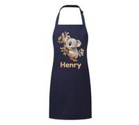 PIXPRINT Personalised Any Name Koala Waterproof Kids Apron. Craft, Bake, Cook. Boy, Girl, Unisex. Gift