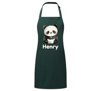 PIXPRINT Personalised Any Name Panda Waterproof Kids Apron. Craft, Bake, Cook. Boy, Girl, Unisex. Gift