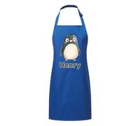 PIXPRINT Personalised Any Name Penguin Waterproof Kids Apron. Craft, Bake, Cook. Boy, Girl, Unisex. Gift