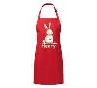 PIXPRINT Personalised Any Name Rabbit Waterproof Kids Apron. Craft, Bake, Cook. Boy, Girl, Unisex. Gift