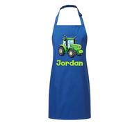 PIXPRINT Personalised Any Name Tractor Waterproof Kids Apron. Craft, Bake, Cook. Boy, Girl, Unisex. Gift