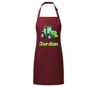 PIXPRINT Personalised Any Name Tractor Waterproof Kids Apron. Craft, Bake, Cook. Boy, Girl, Unisex. Gift