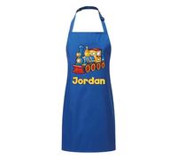 PIXPRINT Personalised Any Name Train Waterproof Kids Apron. Craft, Bake, Cook. Boy, Girl, Unisex. Gift