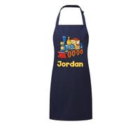 PIXPRINT Personalised Any Name Train Waterproof Kids Apron. Craft, Bake, Cook. Boy, Girl, Unisex. Gift