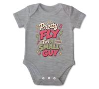 PIXPRINT Pretty Fly For A Small Guy Baby Bodysuit Soft Cotton Short Sleeve Onesie Playful Retro Graphic for Newborns Proud Parents Keepsake Present - Boys