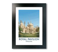 PIXPRINT Royal Pavilion, England - Romantic Regency Travel Poster of Brighton's Iconic Pavilion Giclée Art Print 91-3