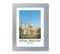 PIXPRINT Royal Pavilion, England - Romantic Regency Travel Poster of Brighton's Iconic Pavilion Giclée Art Print 91-3