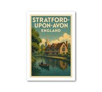PIXPRINT Stratford-upon-Avon, England Travel Poster. Wall Art Print - 4073-5p