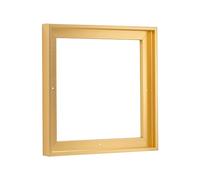 Pixy Canvas Floater Frame 18x18 for 3/4 (0.75) inch Deep Canvas Paintings/Canvas Prints/Wood Canvas Panels/Wall Art/Wall Decor/Home Decor/Artwork (Brass Gold, 18 x 18 inch, Square)