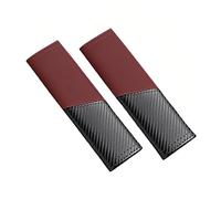 Pixywell Premium Non-Slip Seat Belt Covers, Leather & Carbon Fiber Pattern Shoulder Pads, 2PCS Easy Install Car Accessories for Women Men, Comfortable Safety Belt Pad Protector, 5 Colors (red)