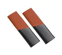 Pixywell Premium Non-Slip Seat Belt Covers, Leather & Carbon Fiber Pattern Shoulder Pads, 2PCS Easy Install Car Accessories for Women Men, Comfortable Safety Belt Pad Protector, 5 Colors (orange)