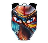 PIXZCSA Motorcycle Backpack Featuring Large Capacity With,Iridescent Red | And Fun DIY Programmable Screen LED With DIY Programmable Full Color Screen