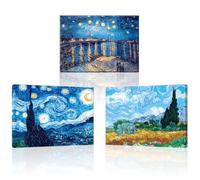 Piy Painting Colourful Canvas Wall Art With Frame, Starry Night Canvas Print, Landscape Wall Art Painting, Easy To Hang For Living Room Hallway Yoga Studio Kitchen, 3x23x16 Inch(69x16 Inch)