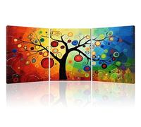 Piy Painting Set of 3 Abstract Canvas Wall Art Colourful Trees Canvas Pictures For Wall Artwork Art Prints Paintings Pictures For Living Room Bedroom Hallway 12x16 inch