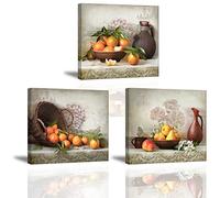 Piy Painting Table food painting, fruit picture on Canvas, Orange Canvas image with Frame ready hanging Décor Decorative arts for Living Room Bedroom nice birthday Gift, New year Present