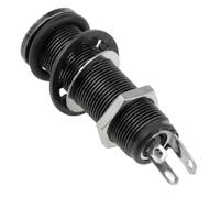PIYANYO-1PCS 3-pin black barrel type cylindrical input jack plug socket 6.35mm stereo electric guitar bass