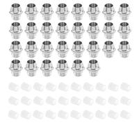 PIYANYO 5mm LED Panel mounting Base Round Metal Bracket, for LED Bulbs DIY Display and Lighting Projects Bulb Fixing Base 30PCS