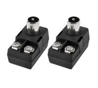 PIYANYO Antenna Matching Transformer Connector 300 ohms to 75 ohms Quick Push-On Plug UHF VHF FM Converter Adapter 2PCS