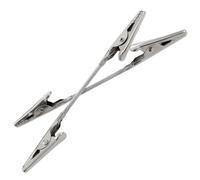 PIYANYO Silver Stainless Steel Double Head Alligator Clip 4inch Photo Holder Clips Metal Memo Clipfor DIY Crafts and Photo Memo Card Holder 12PCS