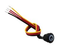 PIYANYO Touch Switch Dimmer Switch LED, 10mm/0.39 with Switch Cable, for on/Off stepless Dc 5V to 24V lamp Strip Brightness Controller Dimmer Switch, Black 1PCS